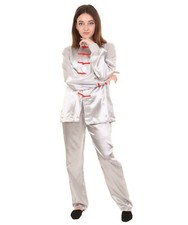Adult Women's Chinese Traditional Kung Fu Costume Silver HC-1029