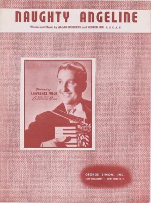 Naughty Angeline, Lawrence Welk, 1947, vintage sheet music