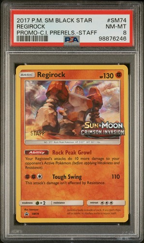 Regirock graded PSA 8 for sale on eBay