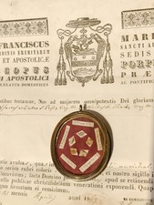 Reliquary 5 Relics St Margaret Prisca Margaret Pudenziana Praxedes+ Document COA