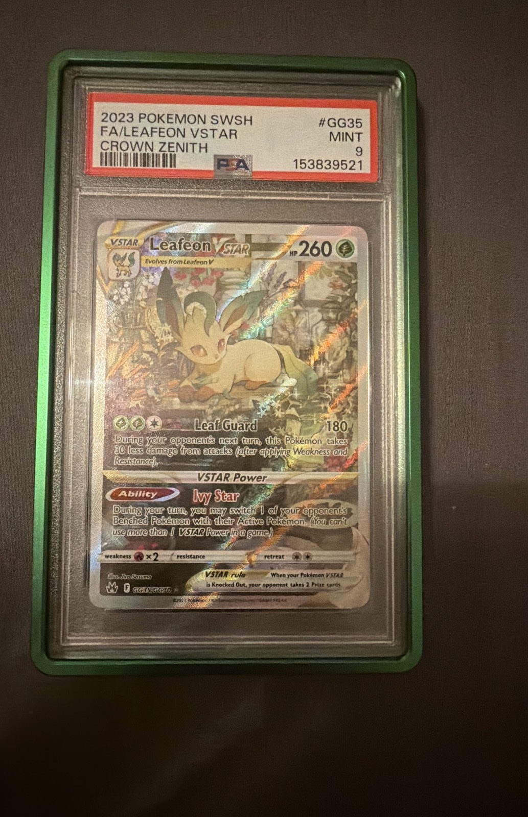 Leafeon VSTAR GG35/GG70 SWSH: Crown Zenith: Galarian Gallery Holo