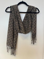Louis Vuitton Sciarpa Monogramma Lana Seta 190x41 Made in Italy Stola