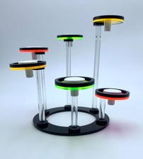 Black Round Big Frag Plugs Corals Fluorescent Acrylic T-Shaped for Tank Aquarium