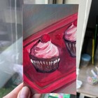 Original Small Contemporary Still Life Cupcakes Painting, Unframed — photo 2