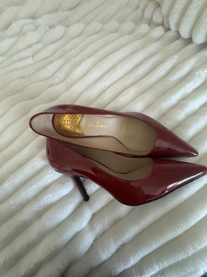 Tacones de salón rojos de charol Cole Haan para mujer talla 7B Foto 2 de 4