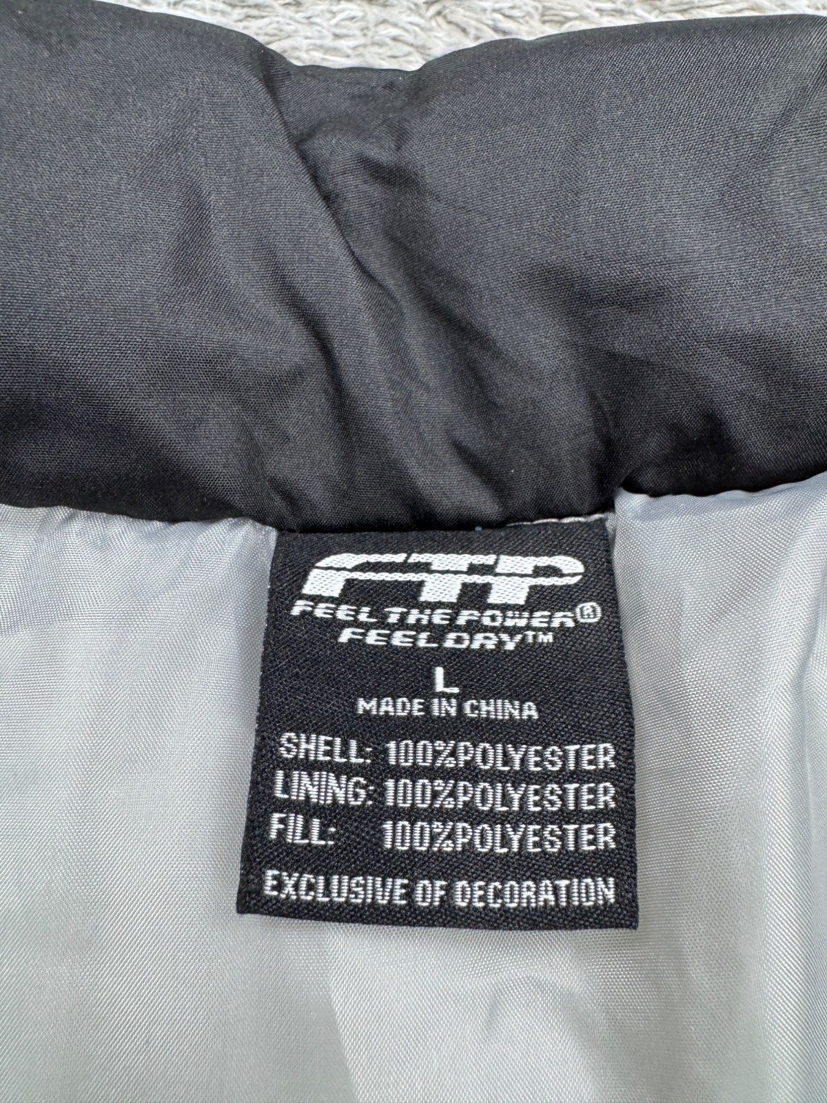 FTP Jacket Men Large Black Bubble Sleeveless Feel… - image 3