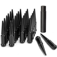 DYNOFIT 14 mm x 1.5 Wheel Spike Lug Nuts, 14x1.5 24pcs Black