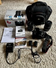 Canon EOS 80D Schwarz, Spiegelreflex Digitalkamera mit 2 Objektiven