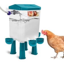 Float-Controlled Automatic Chicken Waterer for Continuous Fresh Water 2 Gallon