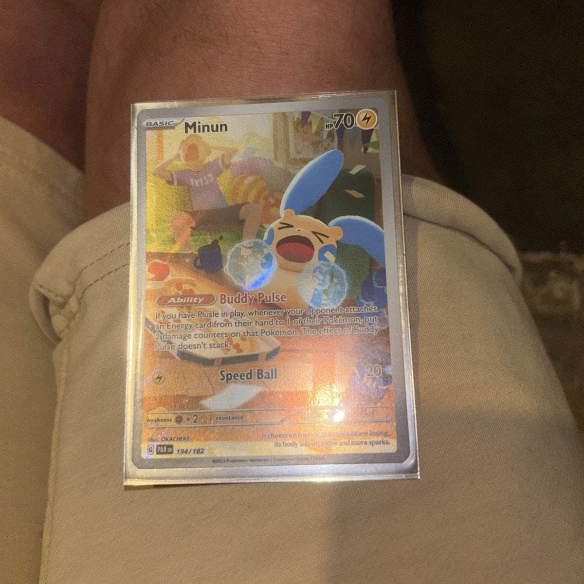 paradox rift rare cards Pokémon TCG Paradox Rift Minun Full Art Illustration Ultra Rare Card  194/182