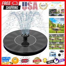 1W Solar Bird Bath Fountain Pump, Solar Fountain with 6 Nozzle, Free Standing...
