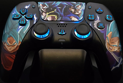 Dragon Ball Z Super Custom PS5 DualSense Controller TMR Anti-Drift 7 Color LED