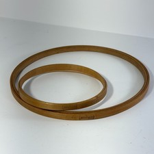 2 Vtg DUCHESS USA Round Felt Lined Wood Embroidery Hoops 6"  10" Nice  Smooth
