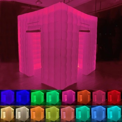 Inflatable Photo Booth Enclosure 8.2x8.2ft LED 2 Doors