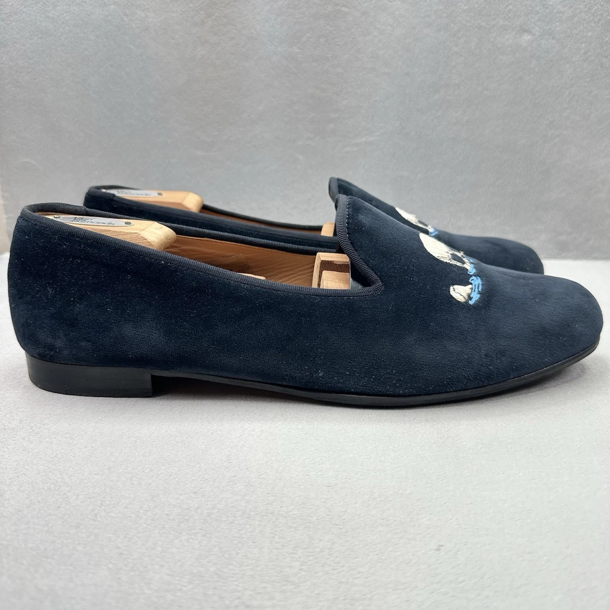 Stubbs&Wootton Black Suede Leather Boat loafers Mens 7 USA Cruise Resort Soft‎ Black Suede Venetian (Men) main image 2