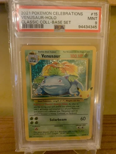 Venusaur 15/102 Celebrations: Classic Collection Holo PSA 9