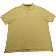 Saddlebred Perfect Polo Shirt Men's Yellow Cotton Blend Short Sleeve Size XXL