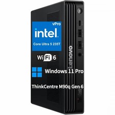 Lenovo ThinkCentre M90q Gen 6 Tiny Desktop,Intel Core Ultra 5 235T vPro Integr