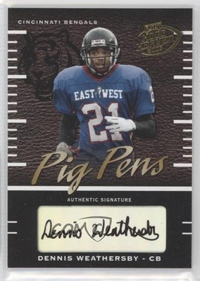 2003 Playoff Hogg Heaven Pig Pens 77/250 Dennis Weathersby Rookie Auto RC 0v0