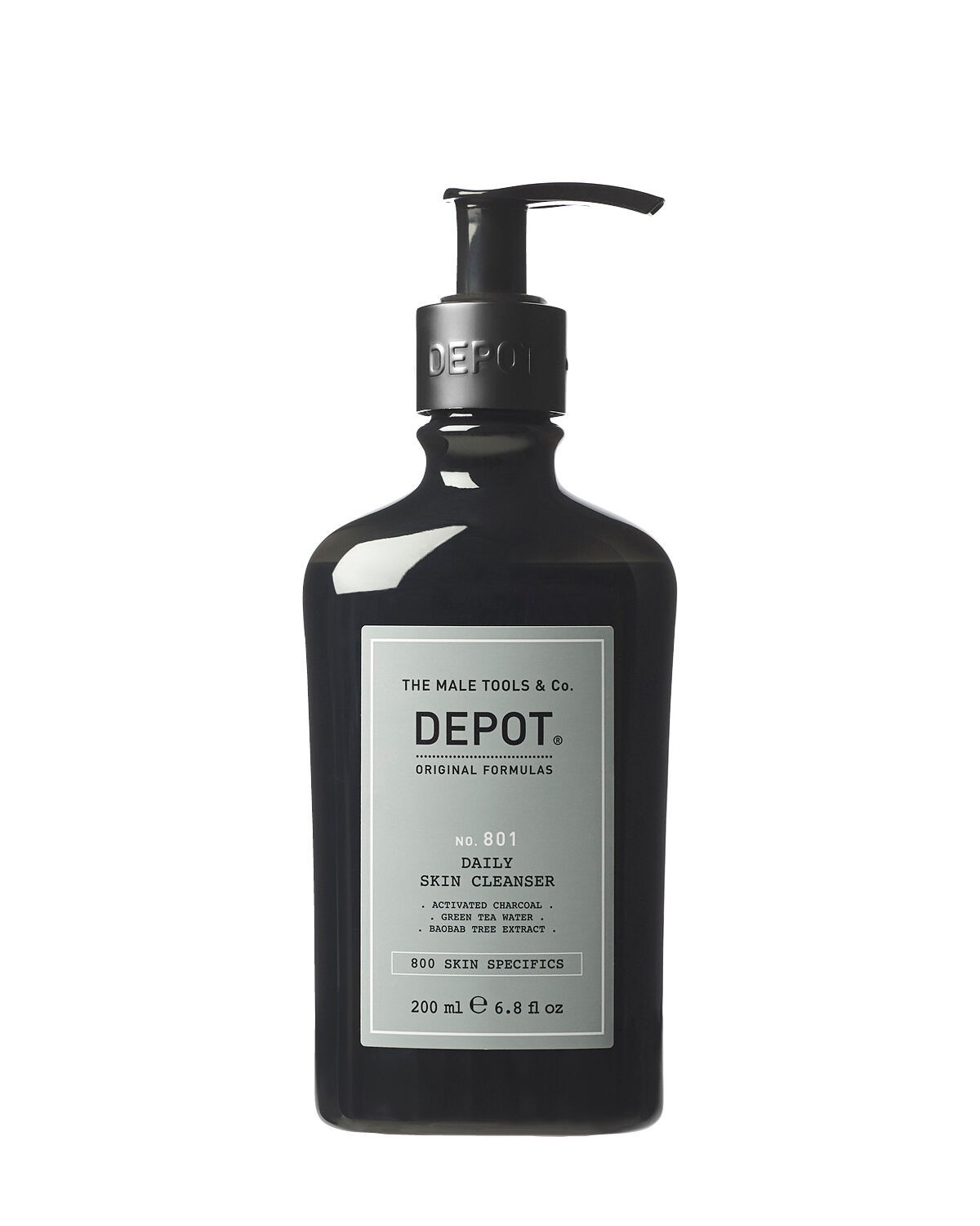 DEPOT - No. 801 DAILY SKIN CLEANSER (200ml) Gel detergente al carbone