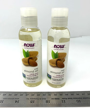 NOW Sweet Almond Oil, 2 PACK 4 fl.oz each, FRESH, MADE IN USA, New FREE SHIPPING