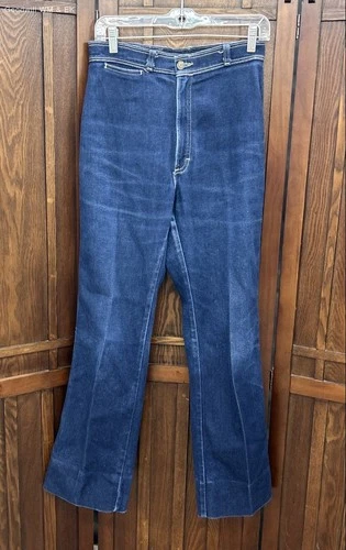 Vintage 80s Oscar de la Renta Women's Dark Wash High Rise Flare Jeans Sz 12
