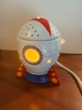 Scentsy Blast Off Rocket Blue Wax Warmer Space Ship Night Light Retired