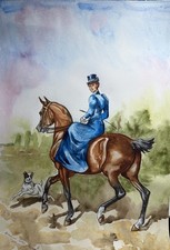 Juliusz Kossak 1893 „First riding in May” reproduction by ArtKaska 12”x16” A3