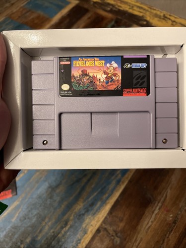 American Tail Fievel Goes West SNES Super Nintendo CIB completo MOLTO PULITO - Foto 12 di 18