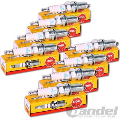 8x NGK ZÜNDKERZEN BKR6EZ passend für AUDI A4 A6 A8 BMW 5er 7er 8er X5 HONDA JAZZ