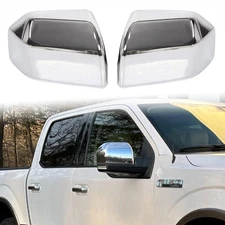 AUCERAMIC Chrome Plated Full Mirror Covers Compatible with 2015-2020 Ford F15...