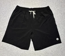 Vuori Kore Shorts Mens 2XL Black Performance Gym Hiking Stretch Lined V302 READ