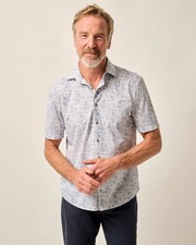 johnnie-O Short Sleeve Hangin' Out Knit Button Down Shirt - Kayce Lapis