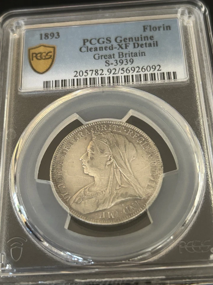 1893 Great Britain PCGS  Silver Coin Victoria Florin,Extremely Fine Detail,clean - Image 4 of 4