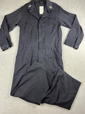 US Military Coverall Utility Mens 46R Blue Excel Manufacturing Flame Resistant