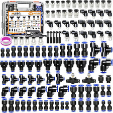 116PCS Quick Connect Air Hose Fittings Kit 35 Sizes 1/8" 1/4" 5/16  3/8" 1/2",4/