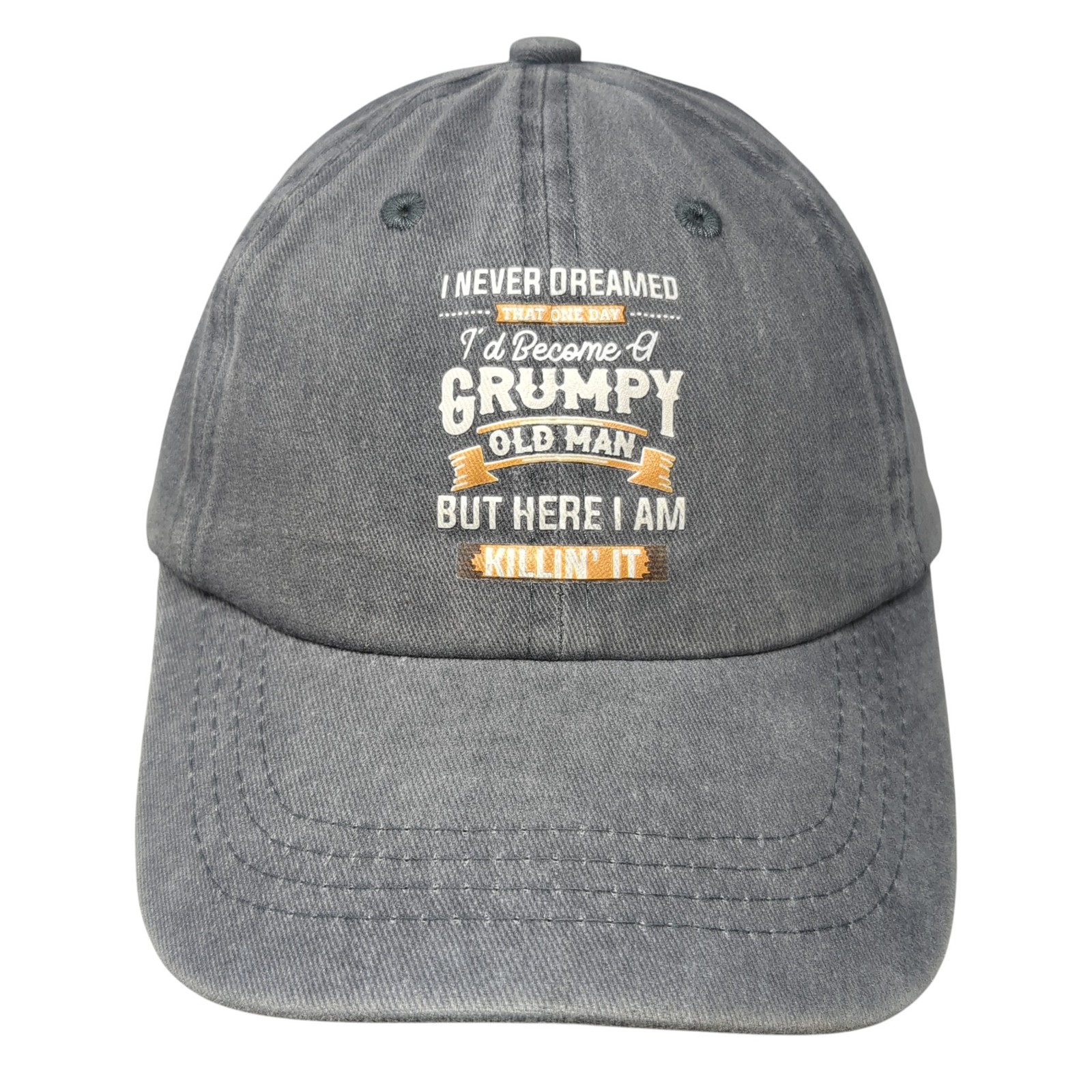 Grumpy Old Man Slideback Baseball Cap Gray One Si… - image 1