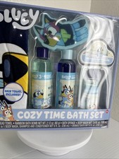 Bluey Cozy Time Bath Set 6 Piece Towel Bathbomb Confetti Body Wash Bubbles NEW