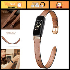 Slim Leather Band for Fitbit Inspire 3 2 - Genuine Thin Wristband for Women