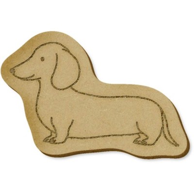 6 x ''Dackel Seitenansicht'' MDF Bastel Verzierungen (EB00036356)