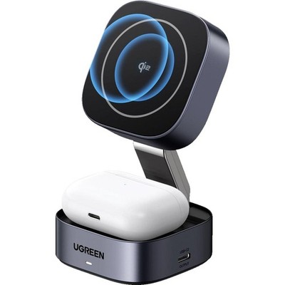 UGREEN 2-in-1 Magnetischer Wireless Charger Dark Gray