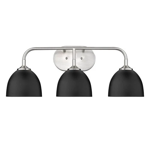 Zoey 24 1/2" Wide Pewter and Matte Black 3-Light Bath Light - Picture 3 of 5