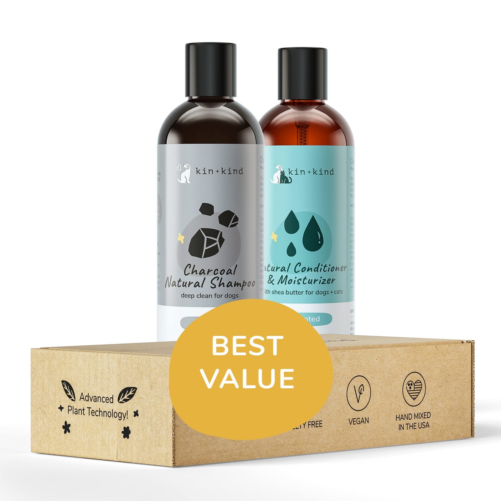 Natural Cat & Dog Shampoo and Conditioner Set - Gentle Pet S