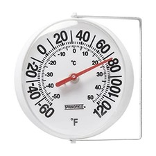 Indoor Outdoor Thermometer 5 25 Inch Easy Read Patio Pool Wall Mount White
