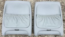 04-07 Jaguar Vanden Plas Xj8 Driver Passenger Seat Back Cover Panels Oem Gray