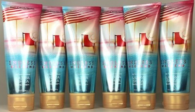 QTY 6 - Bath & Body Works ENDLESS WEEKEND Body Cream Lotion Moisturizer 8oz