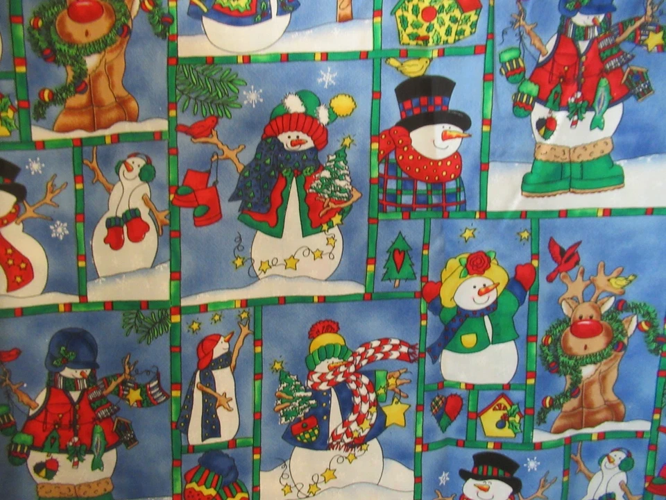 Cheri L. Strole "Kid's Stuff" Tela NAVIDAD "Copos de Nieve" SBTYX44" W NUEVO Foto 3 de 4
