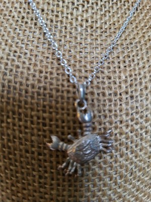 sterling silver crab with articulated legs and moveable claws estate