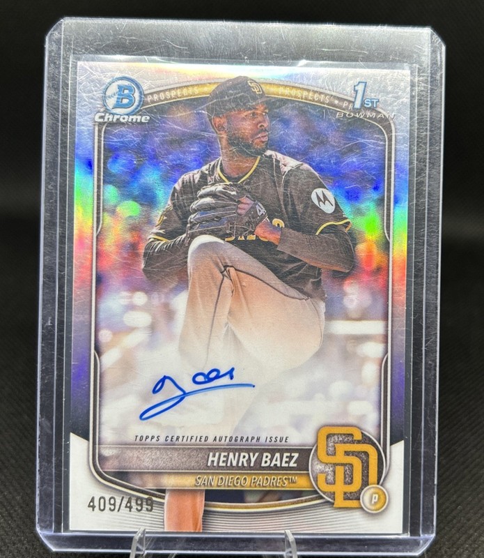 2025 Bowman Chrome - Prospect Autographs Henry Baez #CPA-HBA Refractor /499 RC