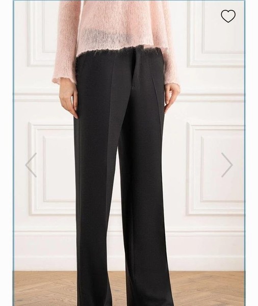 Women Peter Hahn Trousers Black Wool 40 / L / 48